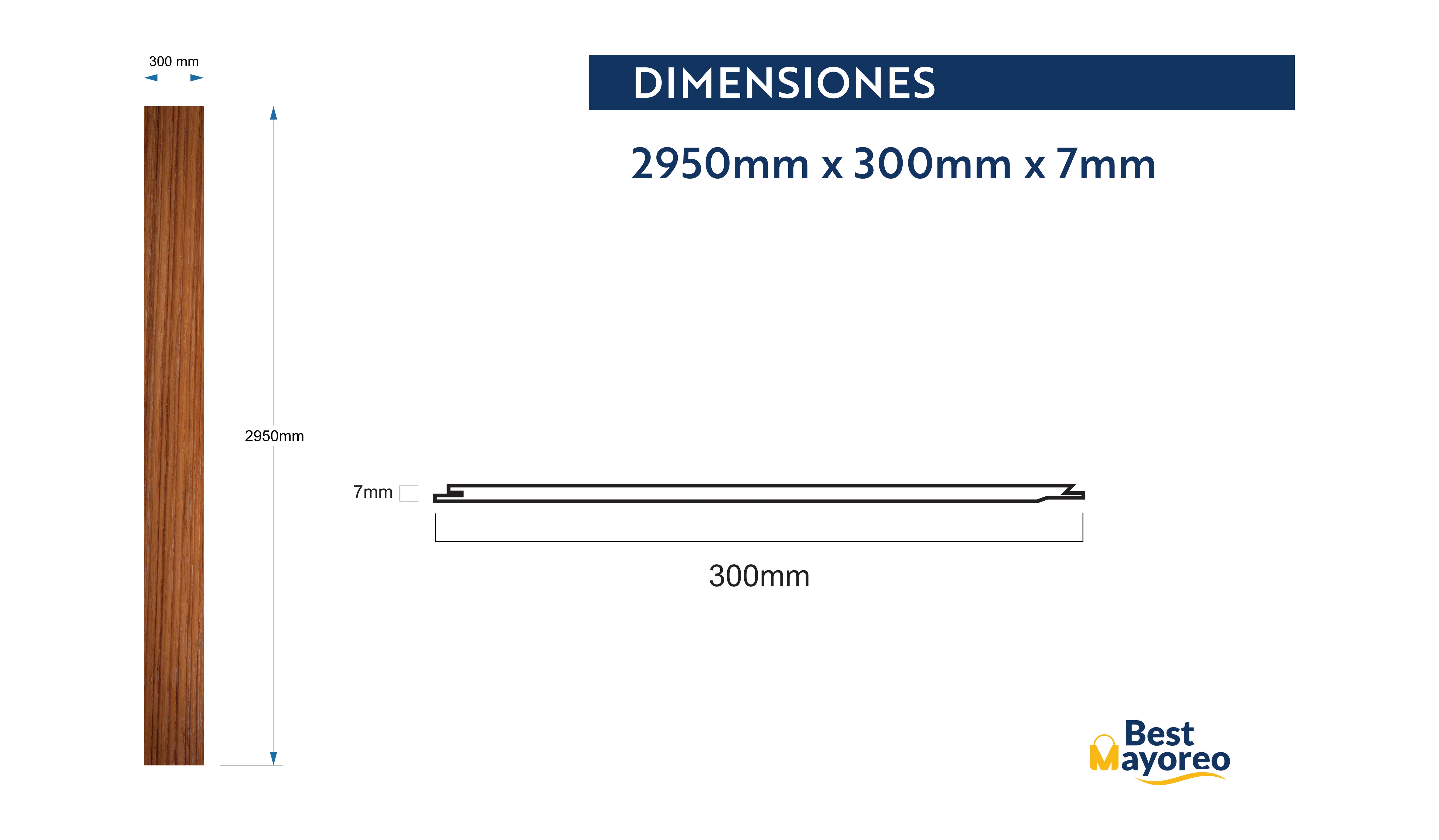 CEILING PVC / TABLON PARA TECHO PVC COLOR CAOBA