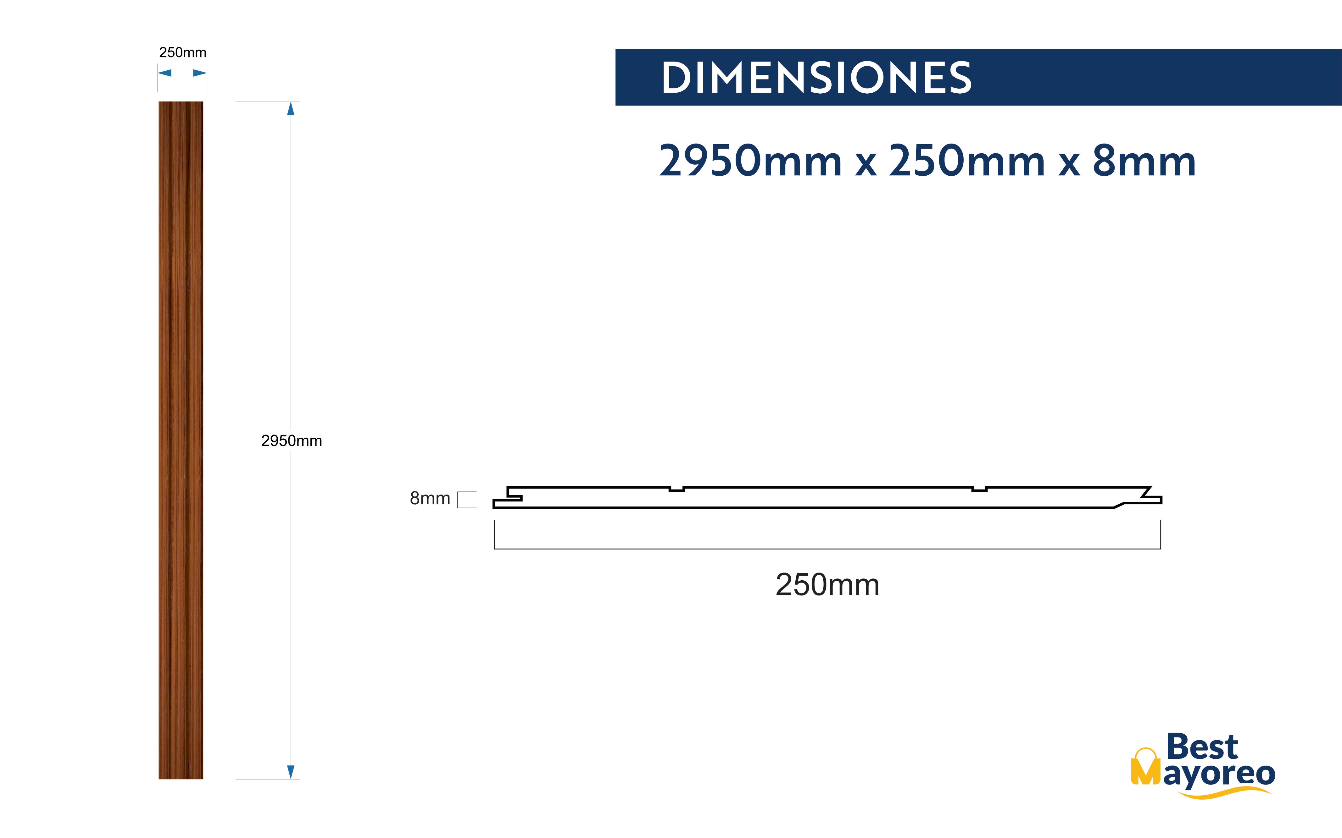 CEILING PVC / TABLON PARA TECHO PVC COLOR CEDRO