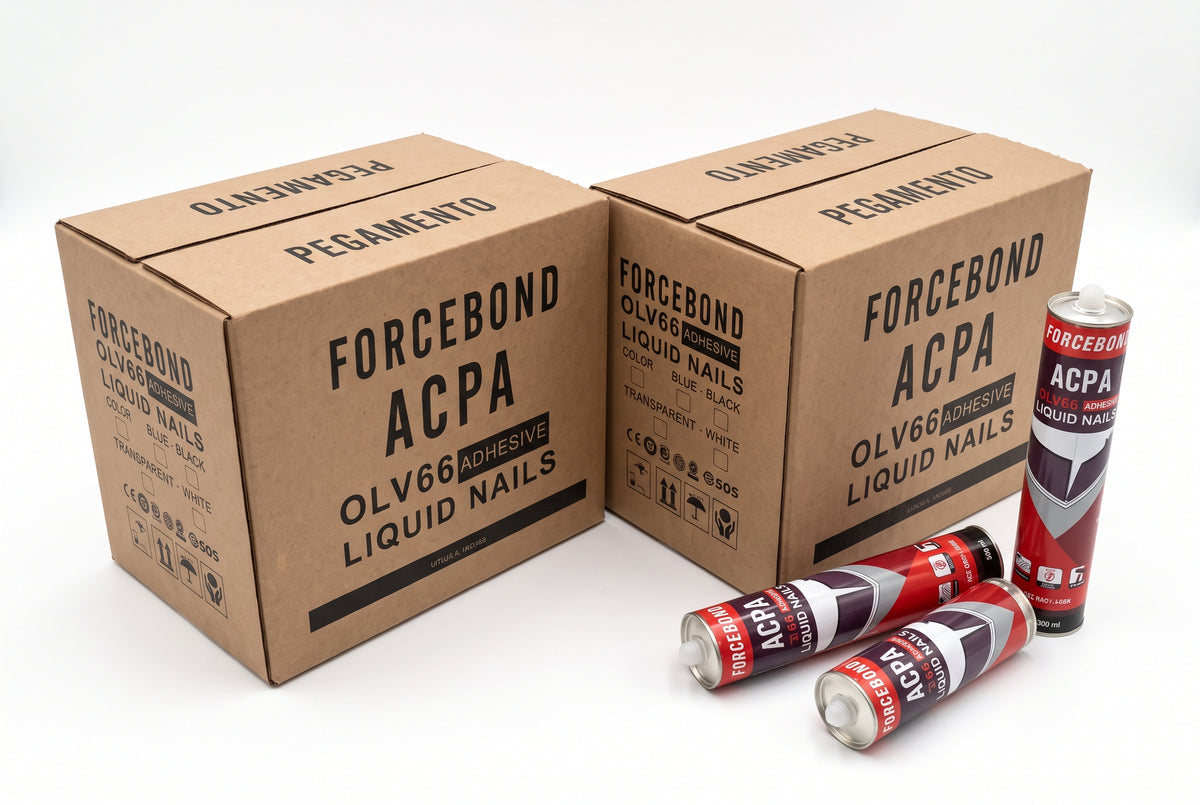 CAJA CON ADHESIVOS SILICON FORCEBOND 48 PZ PARA COLOCAR LAMBRIN