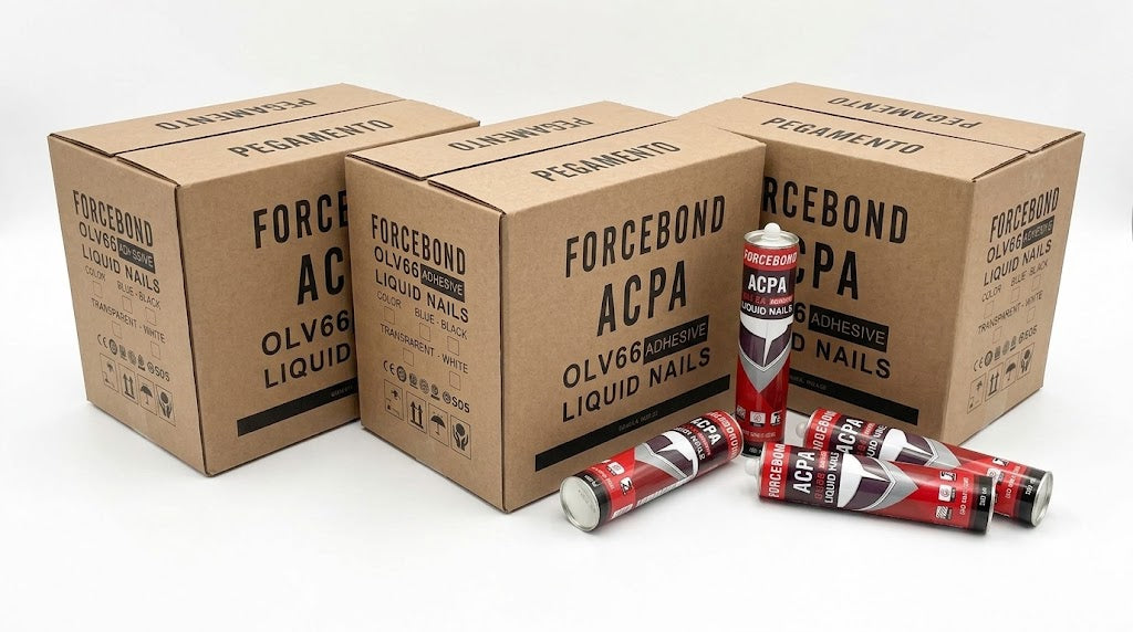 CAJA CON ADHESIVOS SILICON FORCEBOND 72 PZ PARA COLOCAR LAMBRIN