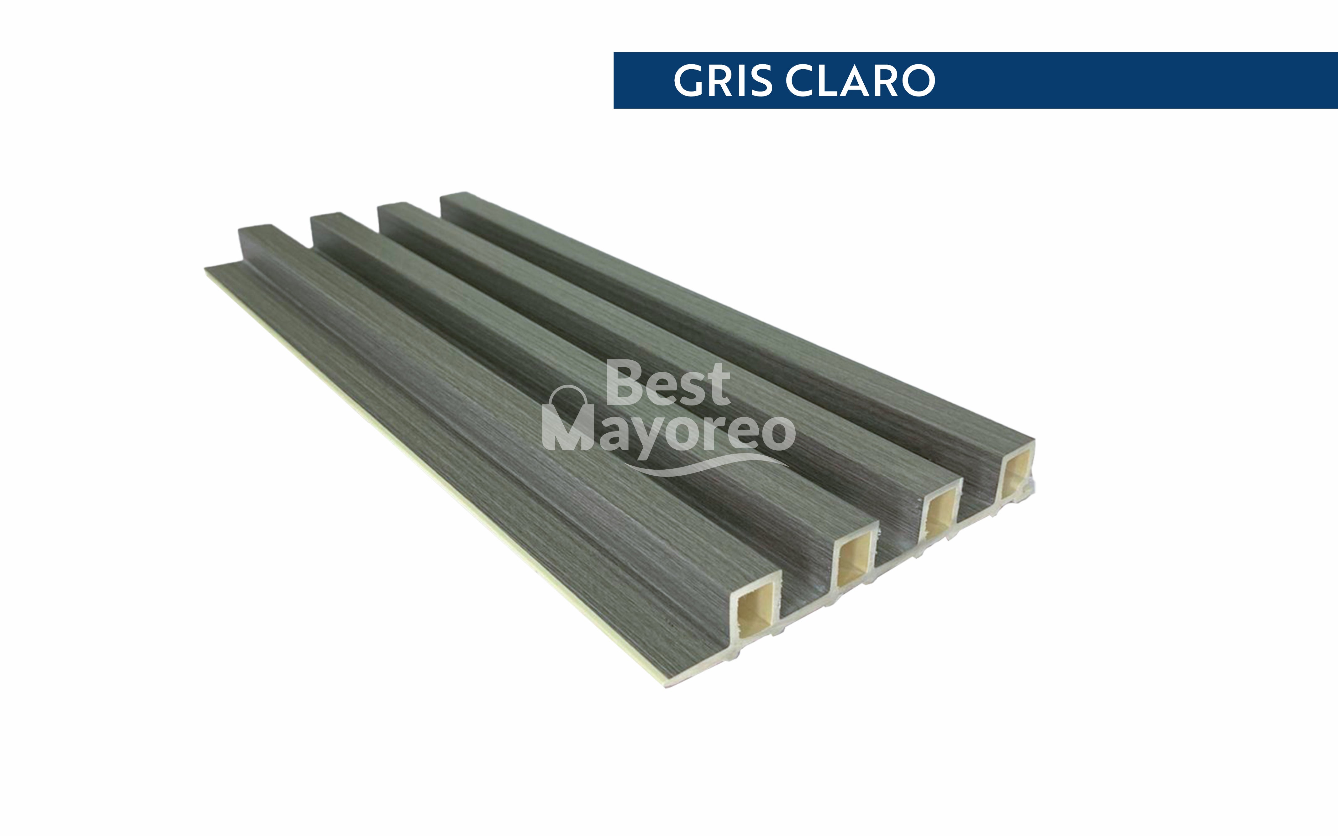 LAMBRIN COLOR GRIS CLARO 16X2.90 CAJA 14 PIEZAS