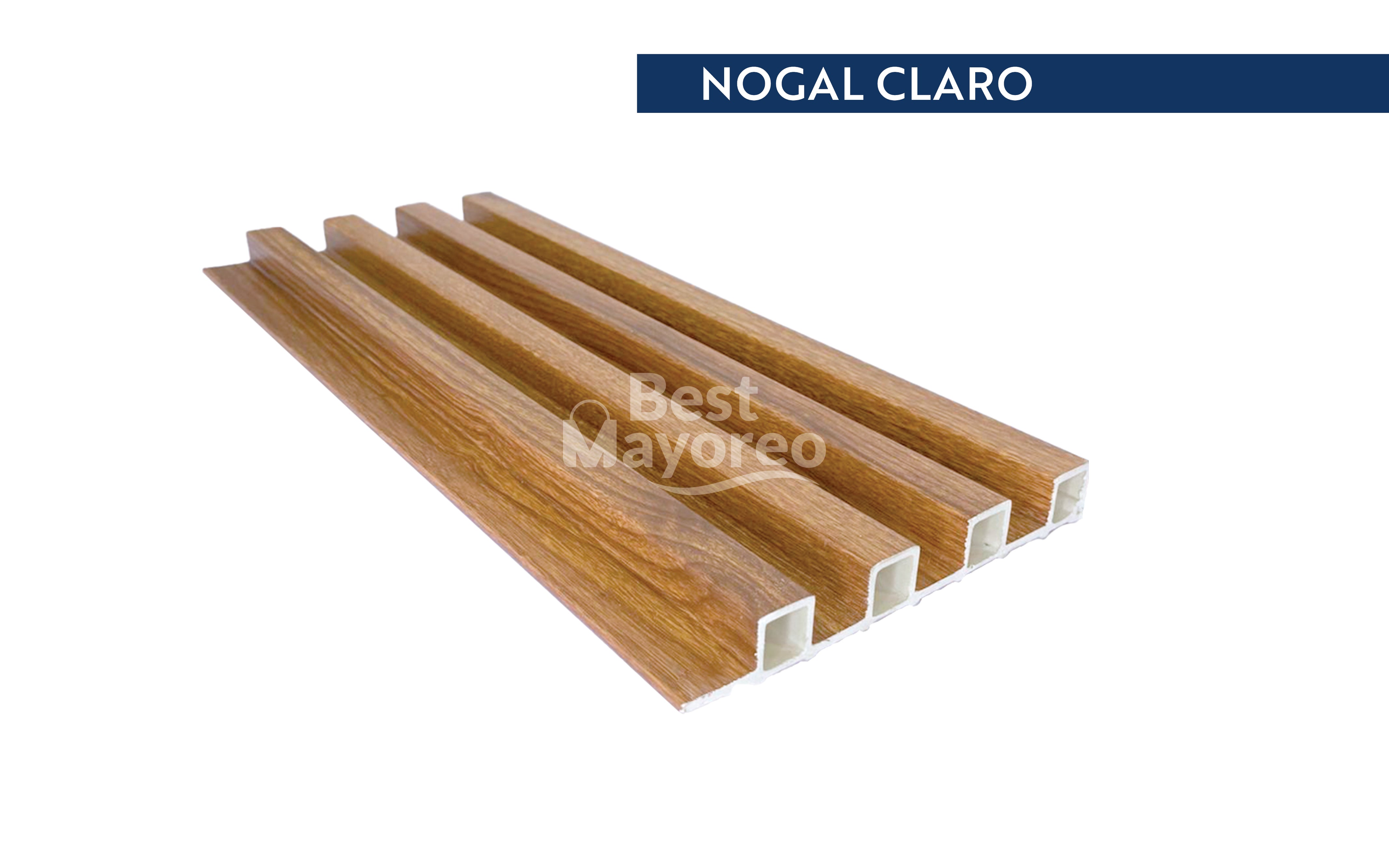 LAMBRIN INTERIOR COLOR NOGAL CLARO 16X2.90 CAJA 14 PIEZAS