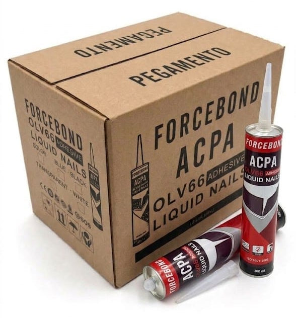 CAJA CON ADHESIVOS SILICON FORCEBOND 24 PZ PARA COLOCAR LAMBRIN