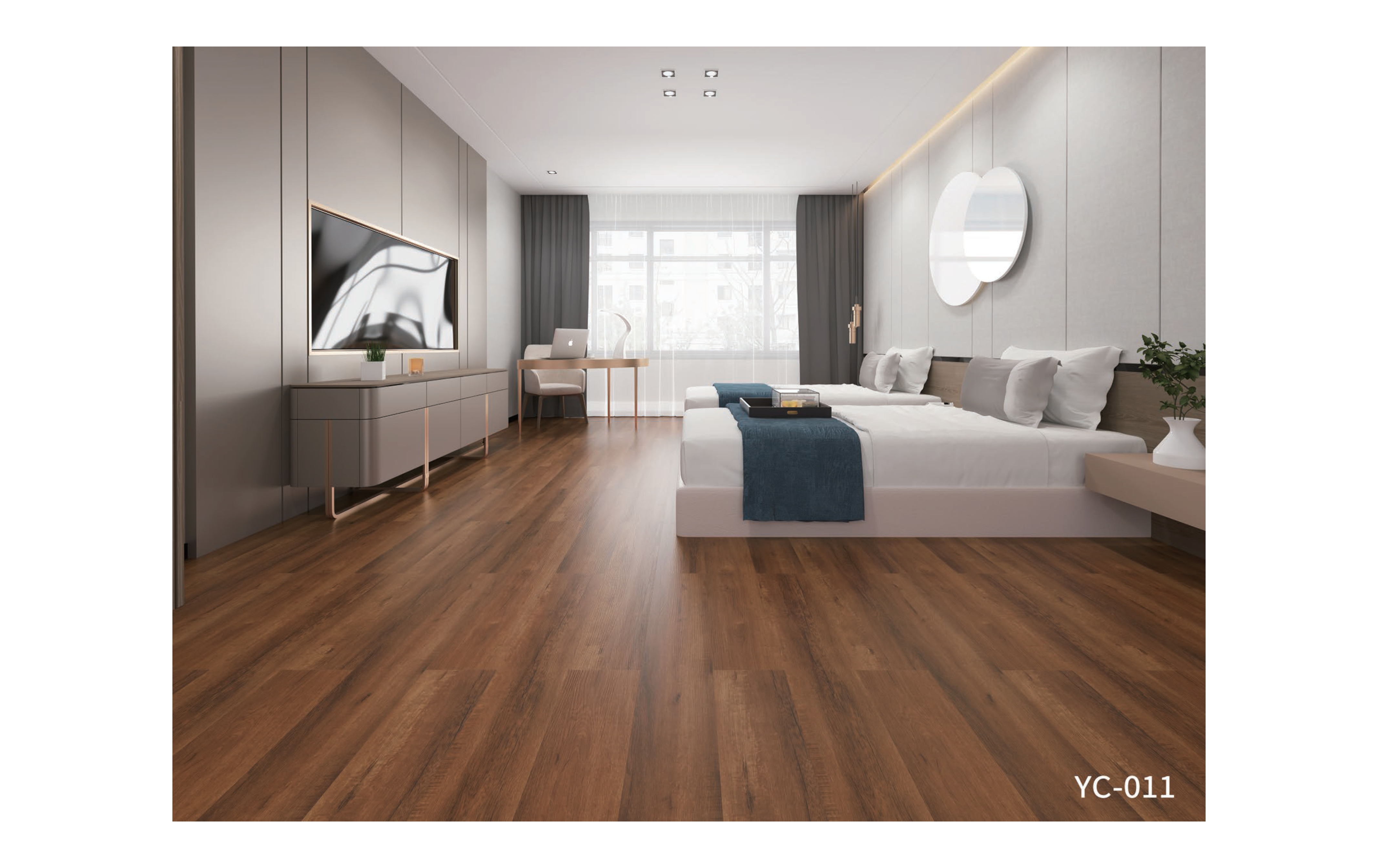 PISO SPC 5MM, NOGAL IMPERIAL, 4.94 M2 (22 PIEZAS DE 1220X184X5MM)